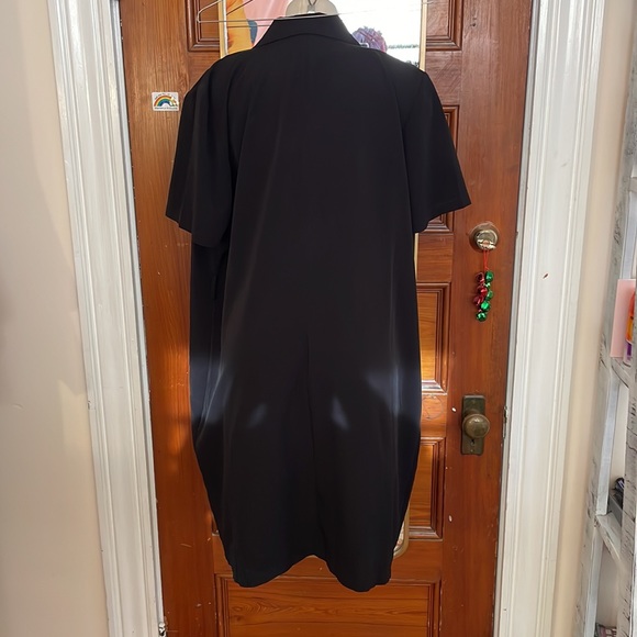 F21+ Plus Black Button Up Blazer Dress 2x - Picture 7 of 8